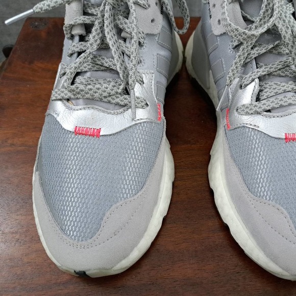 Adidas Nite Jogger Silver Metallic Size 7 Men EE5851 - Picture 5 of 9